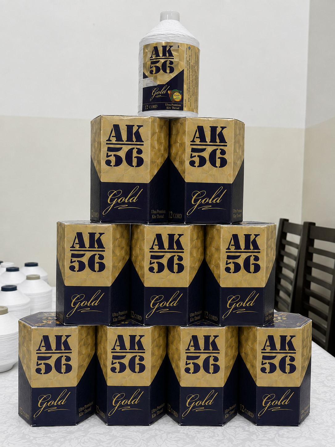 AK 56 Gold (9,12 Cord) Premium Cotton Kite Flying Thread